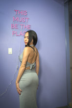 Load image into Gallery viewer, The heart wants what it wants sliver embellished skirt set