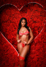 Load image into Gallery viewer, Luscious moments red lingerie set
