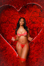 Load image into Gallery viewer, Luscious moments red lingerie set