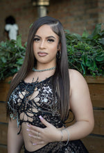 Load image into Gallery viewer, Risky Behaviour Embellished skirt set