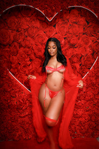 Luscious moments red lingerie set