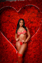 Load image into Gallery viewer, Luscious moments red lingerie set