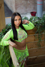 Load image into Gallery viewer, Season of giving looks embellished mesh skirt set