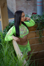 Load image into Gallery viewer, Season of giving looks embellished mesh skirt set