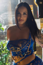 Load image into Gallery viewer, Away in the tropics embellished mesh skirt set