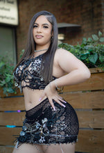 Load image into Gallery viewer, Risky Behaviour Embellished skirt set