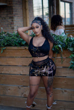 Load image into Gallery viewer, Baddest in the room embellished skirt set