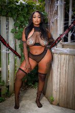 Load image into Gallery viewer, Sparkle tease fishnet 2 piece set
