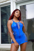 Load image into Gallery viewer, Navy Natural talent mini dress