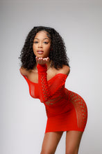 Load image into Gallery viewer, Im the catch cerise mini dress