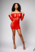 Load image into Gallery viewer, Im the catch cerise mini dress