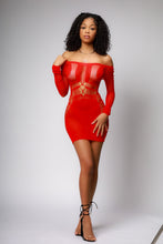 Load image into Gallery viewer, Im the catch cerise mini dress