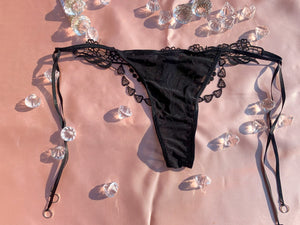 Doll of the hour noir beaded panty