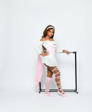 Load image into Gallery viewer, White Swan Wrap Top
